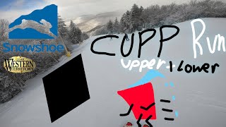 Cupp Run Black Diamond  Snowshoe WV Feb 2022 [upl. by Ekim]