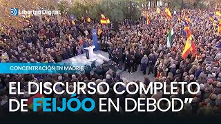 El discurso completo de Alberto Núñez Feijóo en la concentración del templo de Debod [upl. by Jedd113]