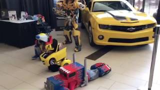 Optimus Prime Bumblebee and Starscream  Best Transformers Costume Ever [upl. by Meredithe908]