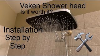 Veken 12 inch Rain Shower with Handheld Review and Installation [upl. by Layol]