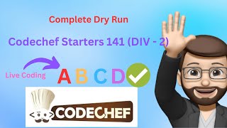 Codechef Starters 141  Div  2  A B C D  Dry Run  Detailed Explanation [upl. by Ethbun]