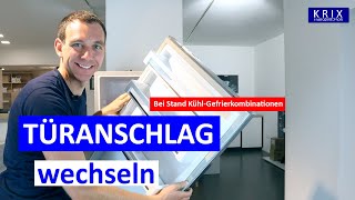 KühlGefrierKombination Türanschlag wechseln DIY [upl. by Leemaj]