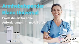 Armhebelspender Universal Blanc Hygienic Desinfektion Seife [upl. by Yle]