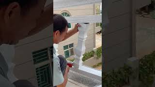 Corridor marble carved railing installation process [upl. by Nifares]