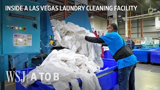 How MGM Grand Cleans 24 Million Pounds of Laundry  WSJ A to B [upl. by Asirrac949]