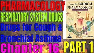 RESPIRATORY SYSTEM DRUGSDrugs for Cough amp Bronchial Asthmakdtripathi ch16 part1 [upl. by Ssur]