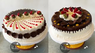 tutorial para decorar pasteles con ganache de chocolate y canelones [upl. by Sly]