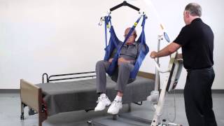 Patient Lift 6 Point Spreader Bar Sling Instructions and Transfer [upl. by Doy]