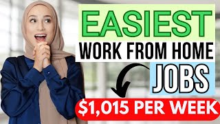 7 EASY Work From Home Jobs  No Experience Required [upl. by Charlean]