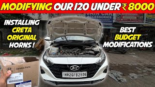 ₹ 6800 Hyundai i20 Sportz 2024 Modifications😍 Creta Horn Installed✅  OEM Spoiler👌 VFMTURBOHOUSE [upl. by Sharai]