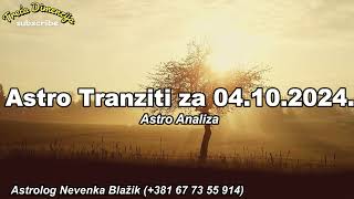 Astro Tranziti za Petak 4 Oktobar 2024 [upl. by Eeliab]