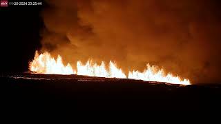 Nov 20 2024 The moment Iceland Volcano Erupted Again [upl. by Llerrud]