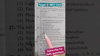 photosynthesis in higher plants class 11 Neet pyq series biology neet ncertneetpyqshorts [upl. by Velasco]