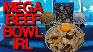 Persona 4 Golden but I take on the MEGA BEEF BOWL Challenge IRL [upl. by Oehsen]