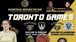 Toronto Games Womens Basketball Showcase Game 1 Windsor Lancers vs Oakland Golden Grizzlies [upl. by Ahsai]