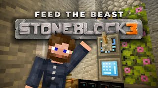 StoneBlock 3 EP3 Finding A Storage Option [upl. by Arimat688]