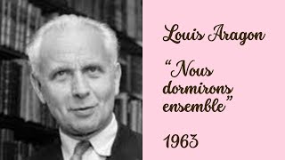 INOUBLIABLE poème de Louis Aragon… [upl. by Rennoc]