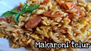 CARA MEMBUAT MAKARONI TELUR ENAK DAN SIMPEL [upl. by Cooperstein629]