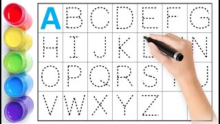 Collection of uppercase amp lowercase alphabet dotted lines ABCD alphabet writing alphabet song AZ [upl. by Flita]