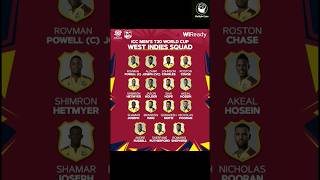 WI Squad for T20 WC 2024 🔥 WIREADY meninmaroon shorts t20worldcup [upl. by Rebmac]