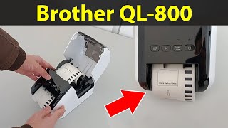 Brother QL800 label printer – How to mount the DK Label Roll and DK Tape Roll [upl. by Alletniuq]