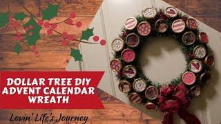 Dollar Tree DIY Advent Calendar Wreath  Christmas Countdown [upl. by Kotz112]