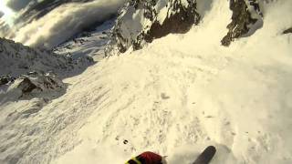 Logan Vadasz Skiing the DOA Couloir Whistler BC [upl. by Mika]