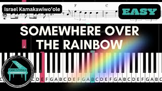 EASY Piano Songs Somewhere Over the Rainbow [upl. by Arim515]