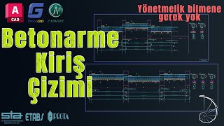 Betonarme Kiriş Nasıl Çizilir autolisp betonarme kiriş autocad [upl. by Philina]