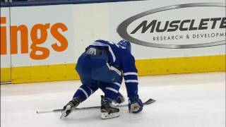 Marner in discomfort after blocking shot taking hit [upl. by Atidnan]