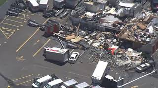 Tornado damage in WilkesBarre Pennsylvania [upl. by Simonette]