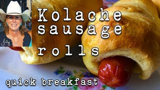 Sausage Kolache Recipe  Sausage in a Biscuit Blanket  Texas Kolache [upl. by Pillihpnhoj]