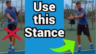 Why you should open up your stance in tennis [upl. by Aekal]