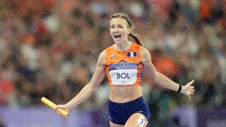 PARIS 2024 OLYMPIC GAMES MIXED 4x400M RELAY FEMKE BOL RUNS FASTEST 400M SPLIT [upl. by Ominorej]