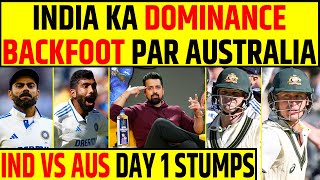 🔴INDIA vs AUSTRALIA DAY 1 STUMPSJASPRIT BUMRAH NE INDIA KA KARAYA SHANDAR COMEBACKBACKFOOT PAR AUS [upl. by Alo]