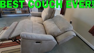 ASHLEY FURNITURE DURAPELLA POWER RECLINING SOFA WITH ZERO GRAVITY UNBOXING SETUP AND REVIEW [upl. by Jarrell]