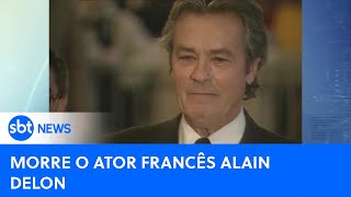 Morre Alain Delon aos 88 anos ícone do cinema europeu  SBTNewsnaTV 190824 [upl. by Dleifniw442]