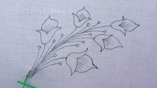 New Flower Hand Embroidery Tutorial  Hand Embroidery for Beginner  Unique Hand Embroidery Design [upl. by Yelbmik]