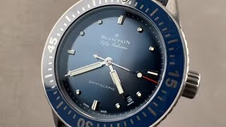 Blancpain Fifty Fathoms Bathyscaphe 38MM 51001140O52A Blancpain Watch Review [upl. by Asha]