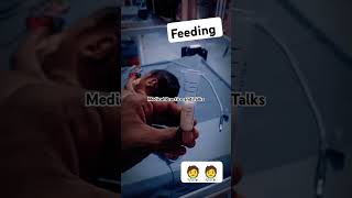 Feeding milk to New born baby🥰🥰nicucaredoctorsMedicalPracticeandTalks [upl. by Strawn]