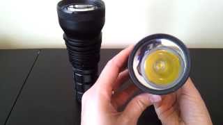 Niwalker Vostro BKFA01 XML2 BKFA02 MTG2 4x18650 PreRelease flashlight review by selfbuilt [upl. by Welles123]