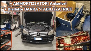 AMMORTIZZATORI Anteriori SCOPPIATI e BIELLETTE Barra Stabilizzatrice USURATE  Mercedes C W204 [upl. by Pegma]