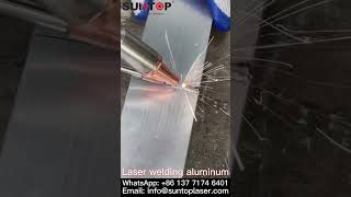 Laser welding of aluminum square tubes  butt welding welding laserweldingmachine laserwelding [upl. by Towland]