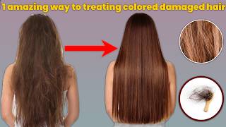 How to fix colour damaged hair  1 amazing way to treating colored damage hair haircare hair [upl. by Melena]