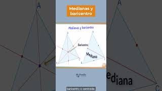 Medianas y baricentro del triangulo shorts [upl. by Sander]