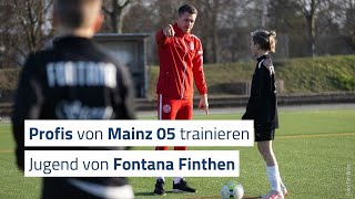 Mainz 05Profis trainieren Jugend von Fontana Finthen [upl. by Liartnod]