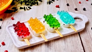 Rainbow Gelatin Cakesicles  How To Make Colourful Gelatin Cakesicles  Nyam Nyam [upl. by Angell985]