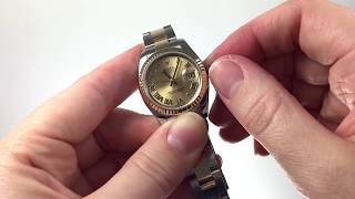 How to Set the Time and Date for the Rolex Lady Datejust [upl. by Aratas]