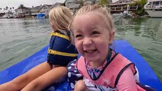 Cali Love 2 year old paddle boarding for her 1st time in the Ventura Keys [upl. by Asamot428]