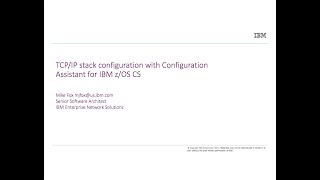 TCPIP Stack Configuration with Config Assistant for zOS CS [upl. by Jochbed]